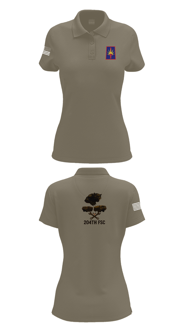 Womens Short Sleeve Performance Polo, 204thFSC, National Guard, Teamtime, Team time, sublimation, custom sports apparel, team uniforms, spirit wear, spiritwear, sports uniforms, custom shirts, team store, custom team store, fundraiser sports, apparel fundraiser