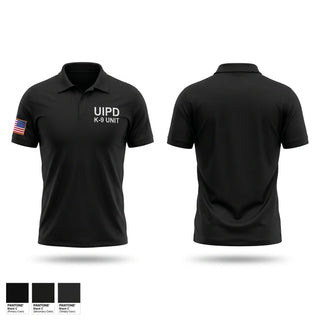Short Sleeve Performance Polo, UIPD K9 UNIT, Police, Teamtime, Team time, sublimation, custom sports apparel, team uniforms, spirit wear, spiritwear, sports uniforms, custom shirts, team store, custom team store, fundraiser sports, apparel fundraiser