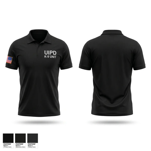 Short Sleeve Performance Polo, UIPD K9 UNIT, Police, Teamtime, Team time, sublimation, custom sports apparel, team uniforms, spirit wear, spiritwear, sports uniforms, custom shirts, team store, custom team store, fundraiser sports, apparel fundraiser