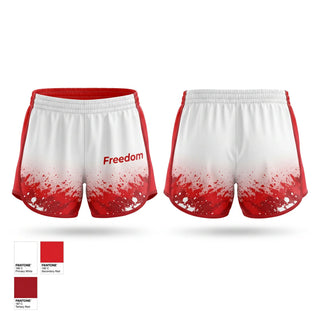 Womens Shorts, Freedom, Softball, Teamtime, Team time, sublimation, custom sports apparel, team uniforms, spirit wear, spiritwear, sports uniforms, custom shirts, team store, custom team store, fundraiser sports, apparel fundraiser