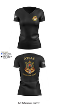 A Co, 115th BSB, 1CD Women's Short Sleeve V-neck Shirt - 22