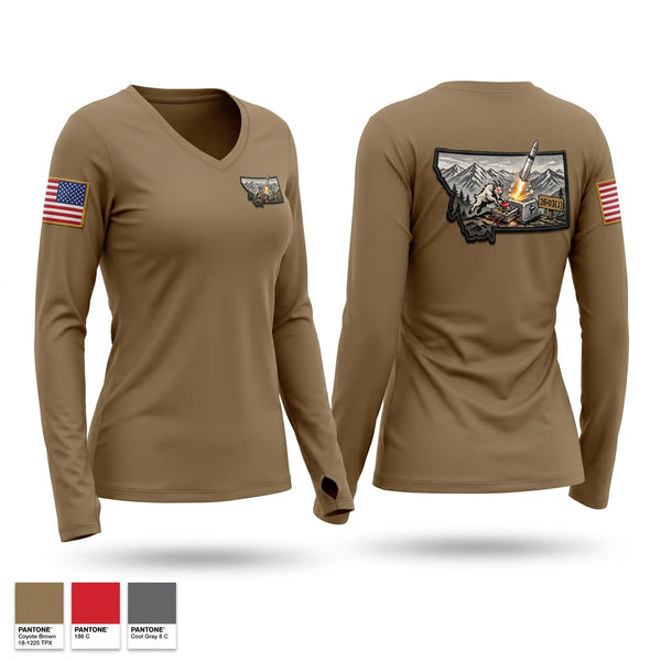 Womens Long Sleeve Vneck Shirt, 532TRS, Air Force, Teamtime, Team time, sublimation, custom sports apparel, team uniforms, spirit wear, spiritwear, sports uniforms, custom shirts, team store, custom team store, fundraiser sports, apparel fundraiser