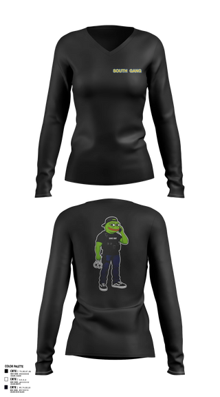 Womens Long Sleeve Vneck Shirt, South Gang Unit, Police, Teamtime, Team time, sublimation, custom sports apparel, team uniforms, spirit wear, spiritwear, sports uniforms, custom shirts, team store, custom team store, fundraiser sports, apparel fundraiser