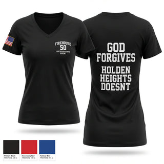 Womens Short Sleeve Vneck Shirt, Firehouse 50, Fire Department, Teamtime, Team time, sublimation, custom sports apparel, team uniforms, spirit wear, spiritwear, sports uniforms, custom shirts, team store, custom team store, fundraiser sports, apparel fundraiser
