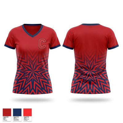 Cornell Women's Short Sleeve V-neck Shirt - 1