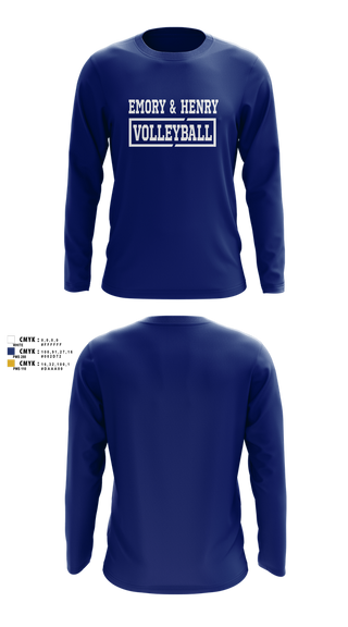 Long Sleeve Performance Shirt, Emory & Henry Volleyball, Women's Volleyball, Teamtime, Team time, sublimation, custom sports apparel, team uniforms, spirit wear, spiritwear, sports uniforms, custom shirts, team store, custom team store, fundraiser sports, apparel fundraiser