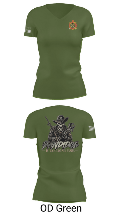 501st BSB, B Company 7979592 Women's Short Sleeve V-neck Shirt - 48