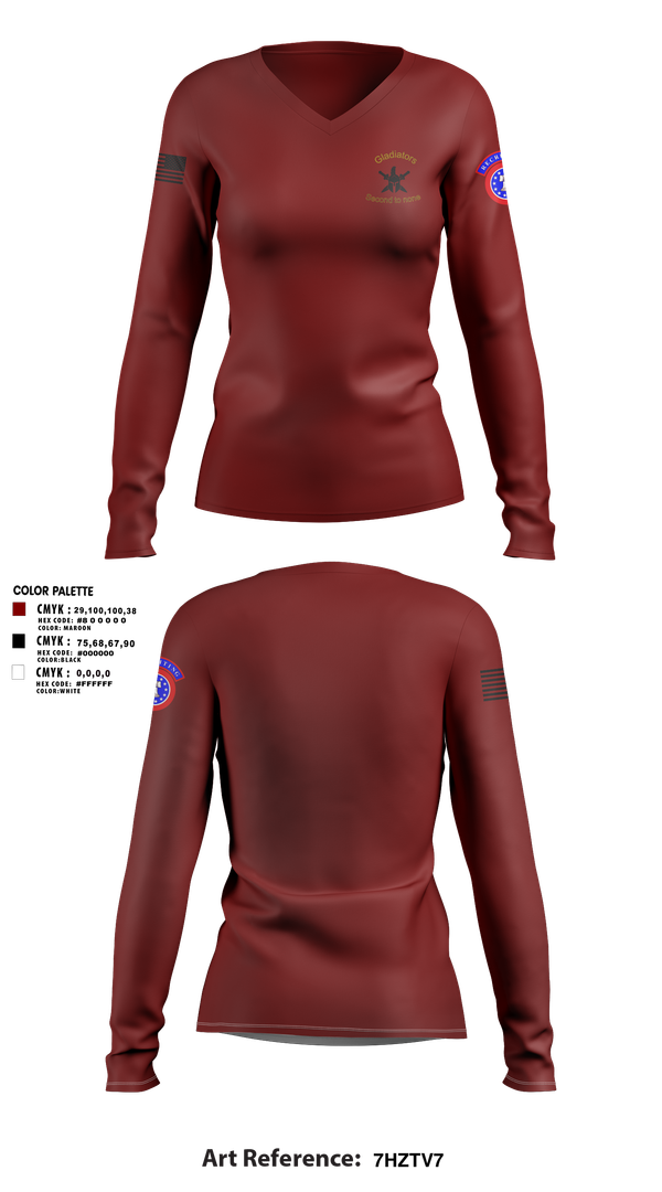 Womens Long Sleeve Vneck Shirt, 2ND MRBN, Army, Teamtime, Team time, sublimation, custom sports apparel, team uniforms, spirit wear, spiritwear, sports uniforms, custom shirts, team store, custom team store, fundraiser sports, apparel fundraiser