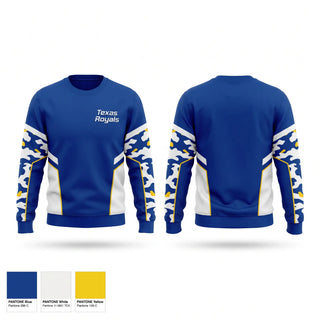 Crew Neck Sweatshirt, Texas Royals, Baseball, Teamtime, Team time, sublimation, custom sports apparel, team uniforms, spirit wear, spiritwear, sports uniforms, custom shirts, team store, custom team store, fundraiser sports, apparel fundraiser
