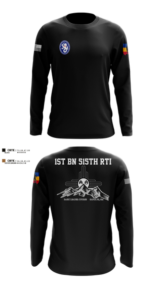 Long Sleeve Performance Shirt, 1st BN 515th RTI, Army, Teamtime, Team time, sublimation, custom sports apparel, team uniforms, spirit wear, spiritwear, sports uniforms, custom shirts, team store, custom team store, fundraiser sports, apparel fundraiser
