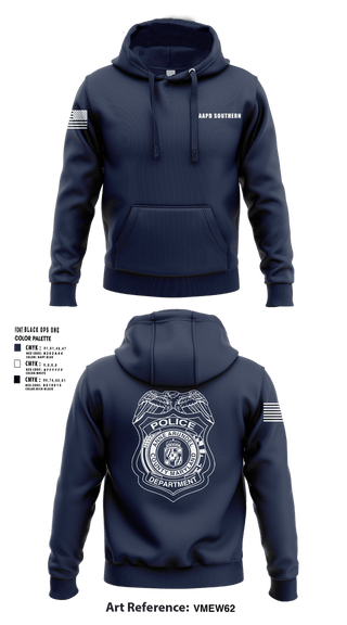 Hoodie, AAPD Southern, Police, Teamtime, Team time, sublimation, custom sports apparel, team uniforms, spirit wear, spiritwear, sports uniforms, custom shirts, team store, custom team store, fundraiser sports, apparel fundraiser
