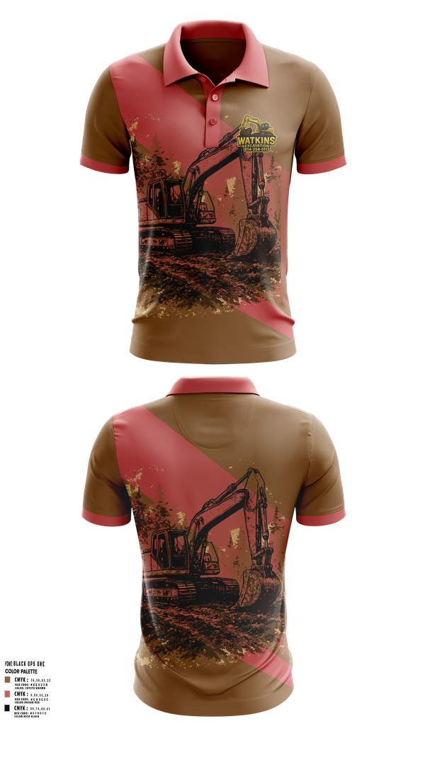 Short Sleeve Performance Polo, 252 EngineersWatkins Excavation, , Teamtime, Team time, sublimation, custom sports apparel, team uniforms, spirit wear, spiritwear, sports uniforms, custom shirts, team store, custom team store, fundraiser sports, apparel fundraiser