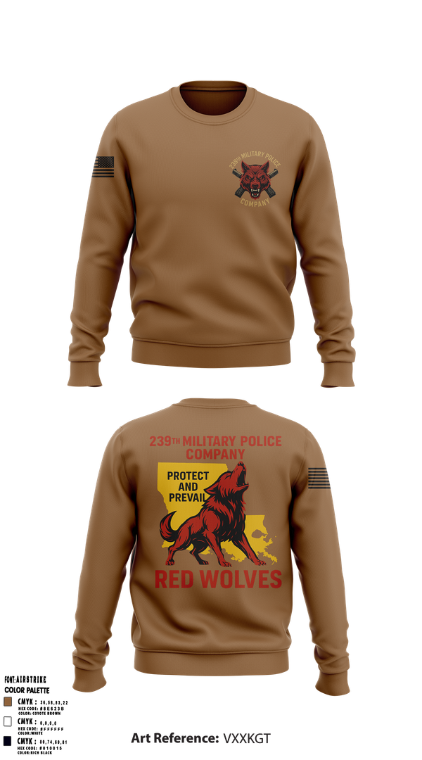 Crew Neck Sweatshirt, 239th Military Police Company, National Guard, Teamtime, Team time, sublimation, custom sports apparel, team uniforms, spirit wear, spiritwear, sports uniforms, custom shirts, team store, custom team store, fundraiser sports, apparel fundraiser