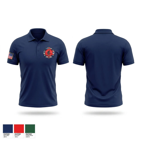 Short Sleeve Performance Polo, Riggins City Fire Department, Fire Department, Teamtime, Team time, sublimation, custom sports apparel, team uniforms, spirit wear, spiritwear, sports uniforms, custom shirts, team store, custom team store, fundraiser sports, apparel fundraiser