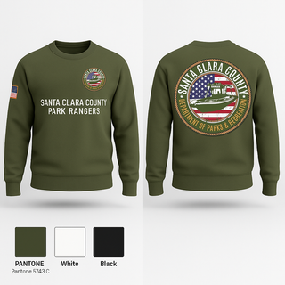 Crew Neck Sweatshirt, Santa Clara County Park Rangers, Police, Teamtime, Team time, sublimation, custom sports apparel, team uniforms, spirit wear, spiritwear, sports uniforms, custom shirts, team store, custom team store, fundraiser sports, apparel fundraiser
