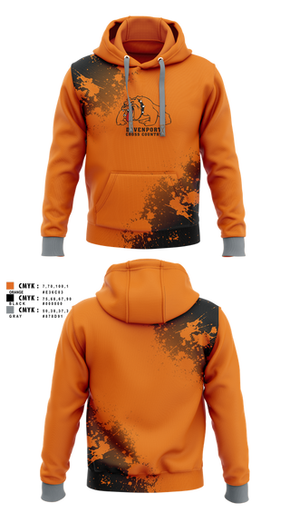 Hoodie, Davenport, Cross Country, Teamtime, Team time, sublimation, custom sports apparel, team uniforms, spirit wear, spiritwear, sports uniforms, custom shirts, team store, custom team store, fundraiser sports, apparel fundraiser
