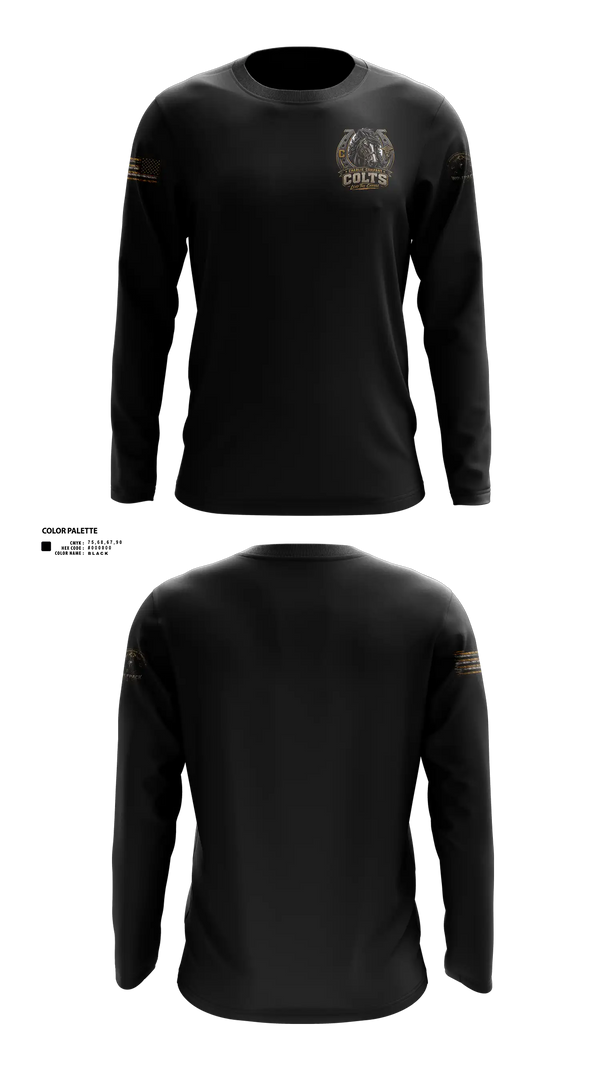 Long Sleeve Performance Shirt, Madigan pharmacy colts, Army, Teamtime, Team time, sublimation, custom sports apparel, team uniforms, spirit wear, spiritwear, sports uniforms, custom shirts, team store, custom team store, fundraiser sports, apparel fundraiser