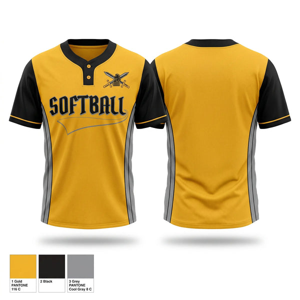 Two Button Softball Jersey, Lady Knights, Softball, Teamtime, Team time, sublimation, custom sports apparel, team uniforms, spirit wear, spiritwear, sports uniforms, custom shirts, team store, custom team store, fundraiser sports, apparel fundraiser