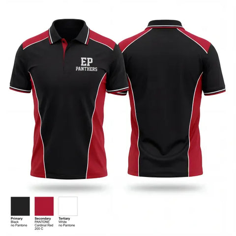 Short Sleeve Performance Polo, EP Panthers, Men's Basketball, Teamtime, Team time, sublimation, custom sports apparel, team uniforms, spirit wear, spiritwear, sports uniforms, custom shirts, team store, custom team store, fundraiser sports, apparel fundraiser