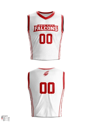 Mens Basketball Jersey, DALY CITY FALCONS, Men's Basketball, Teamtime, Team time, sublimation, custom sports apparel, team uniforms, spirit wear, spiritwear, sports uniforms, custom shirts, team store, custom team store, fundraiser sports, apparel fundraiser