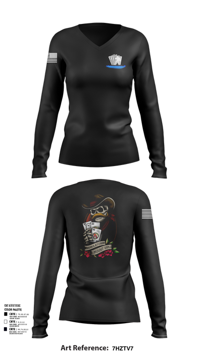 USS Jefferson City 53236918 Women's Long Sleeve V-neck Shirt - 12