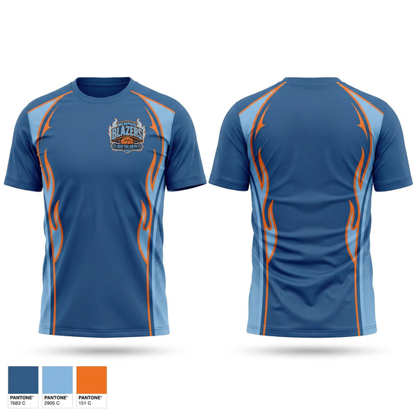 Short Sleeve Performance Shirt, Memphis Blazers, Men's Basketball, Teamtime, Team time, sublimation, custom sports apparel, team uniforms, spirit wear, spiritwear, sports uniforms, custom shirts, team store, custom team store, fundraiser sports, apparel fundraiser