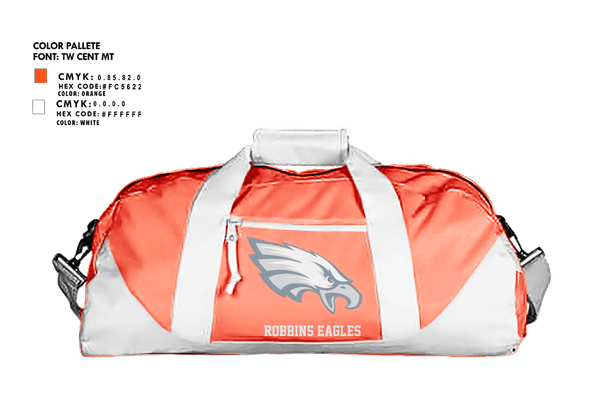 Duffle Bag, Robbins Eagles, , Teamtime, Team time, sublimation, custom sports apparel, team uniforms, spirit wear, spiritwear, sports uniforms, custom shirts, team store, custom team store, fundraiser sports, apparel fundraiser