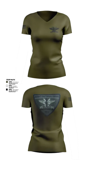 Womens Short Sleeve Vneck Shirt, Hancock County Joint Tactical Team, Police, Teamtime, Team time, sublimation, custom sports apparel, team uniforms, spirit wear, spiritwear, sports uniforms, custom shirts, team store, custom team store, fundraiser sports, apparel fundraiser