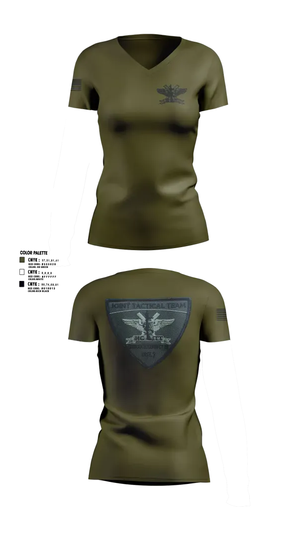 Womens Short Sleeve Vneck Shirt, Hancock County Joint Tactical Team, Police, Teamtime, Team time, sublimation, custom sports apparel, team uniforms, spirit wear, spiritwear, sports uniforms, custom shirts, team store, custom team store, fundraiser sports, apparel fundraiser
