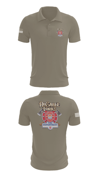 Short Sleeve Performance Polo, Au Sable Forks, Fire Department, Teamtime, Team time, sublimation, custom sports apparel, team uniforms, spirit wear, spiritwear, sports uniforms, custom shirts, team store, custom team store, fundraiser sports, apparel fundraiser