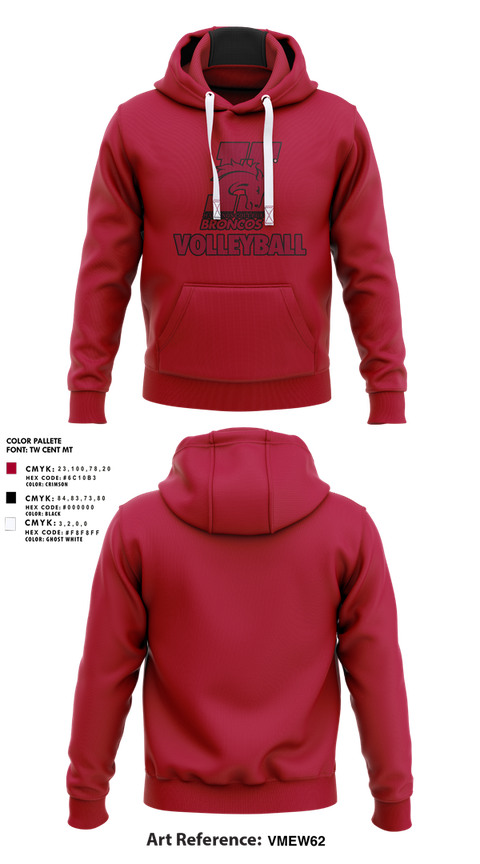Hoodie, Hastings College Broncos Volleyball, Women's Volleyball, Teamtime, Team time, sublimation, custom sports apparel, team uniforms, spirit wear, spiritwear, sports uniforms, custom shirts, team store, custom team store, fundraiser sports, apparel fundraiser