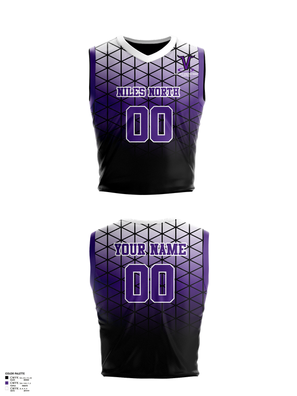 Mens Basketball Jersey, Niles North Athletics Vikings Basketball, Men's Basketball, Teamtime, Team time, sublimation, custom sports apparel, team uniforms, spirit wear, spiritwear, sports uniforms, custom shirts, team store, custom team store, fundraiser sports, apparel fundraiser