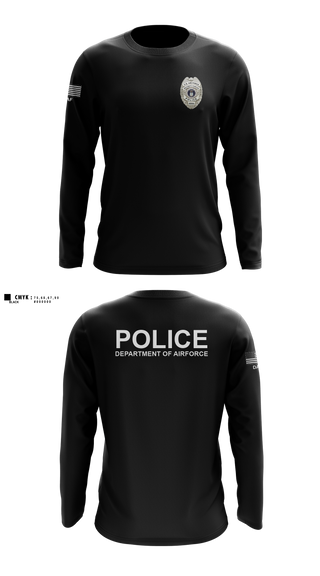 Long Sleeve Performance Shirt, DEPARTMENT OF AIRFORCE, Police, Teamtime, Team time, sublimation, custom sports apparel, team uniforms, spirit wear, spiritwear, sports uniforms, custom shirts, team store, custom team store, fundraiser sports, apparel fundraiser