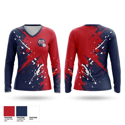 South Bay Rebels Women's Long Sleeve V-neck Shirt - 1
