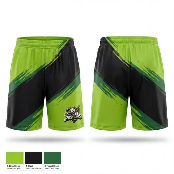 Athletic Shorts With Pockets, Possums, Baseball, Teamtime, Team time, sublimation, custom sports apparel, team uniforms, spirit wear, spiritwear, sports uniforms, custom shirts, team store, custom team store, fundraiser sports, apparel fundraiser