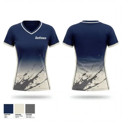 Outlaws 6981618 Women's Short Sleeve V-neck Shirt - 1