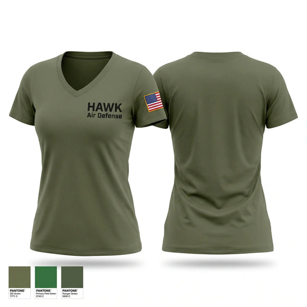 HAWK Air Defense Women's Short Sleeve V-neck Shirt - 1