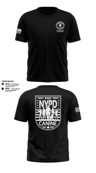 Short Sleeve Performance Shirt, NYPD ESU K9, Police, Teamtime, Team time, sublimation, custom sports apparel, team uniforms, spirit wear, spiritwear, sports uniforms, custom shirts, team store, custom team store, fundraiser sports, apparel fundraiser
