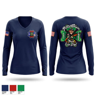 Womens Long Sleeve Vneck Shirt, Piercetown Fire Department, Fire Department, Teamtime, Team time, sublimation, custom sports apparel, team uniforms, spirit wear, spiritwear, sports uniforms, custom shirts, team store, custom team store, fundraiser sports, apparel fundraiser
