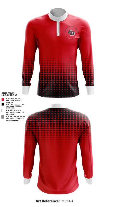 Quarter Zip Jacket, CSU East Bay Track & Field, Track & Field, Teamtime, Team time, sublimation, custom sports apparel, team uniforms, spirit wear, spiritwear, sports uniforms, custom shirts, team store, custom team store, fundraiser sports, apparel fundraiser