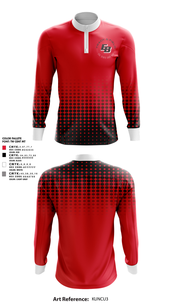 Quarter Zip Jacket, CSU East Bay Track & Field, Track & Field, Teamtime, Team time, sublimation, custom sports apparel, team uniforms, spirit wear, spiritwear, sports uniforms, custom shirts, team store, custom team store, fundraiser sports, apparel fundraiser