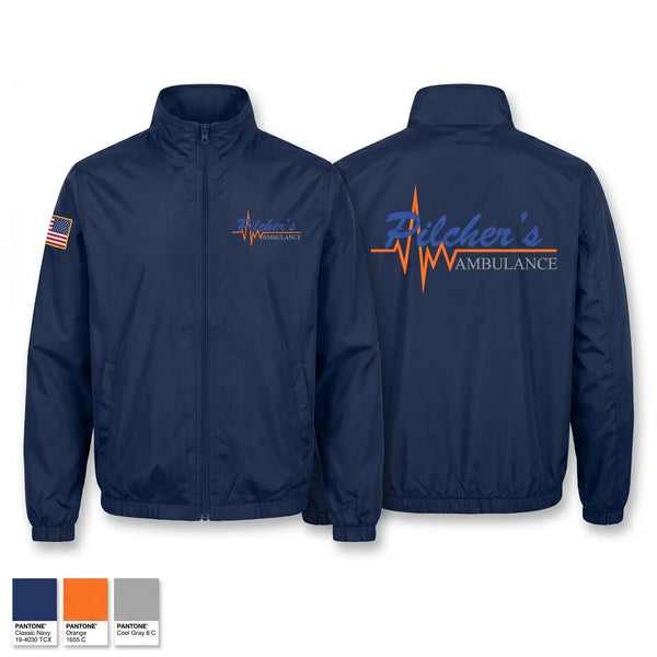 Windbreaker, Pilchers Ambulance Service, EMS/EMT, Teamtime, Team time, sublimation, custom sports apparel, team uniforms, spirit wear, spiritwear, sports uniforms, custom shirts, team store, custom team store, fundraiser sports, apparel fundraiser