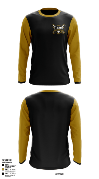 Long Sleeve Performance Shirt, Legacy Baseball Club, Baseball, Teamtime, Team time, sublimation, custom sports apparel, team uniforms, spirit wear, spiritwear, sports uniforms, custom shirts, team store, custom team store, fundraiser sports, apparel fundraiser