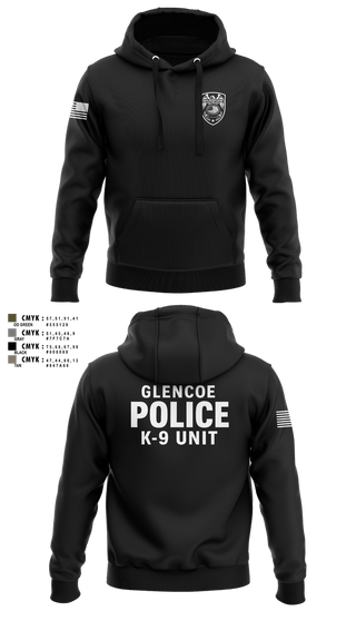 Hoodie, GLENCOE POLICE DEPARTMENT K9, Police, Teamtime, Team time, sublimation, custom sports apparel, team uniforms, spirit wear, spiritwear, sports uniforms, custom shirts, team store, custom team store, fundraiser sports, apparel fundraiser