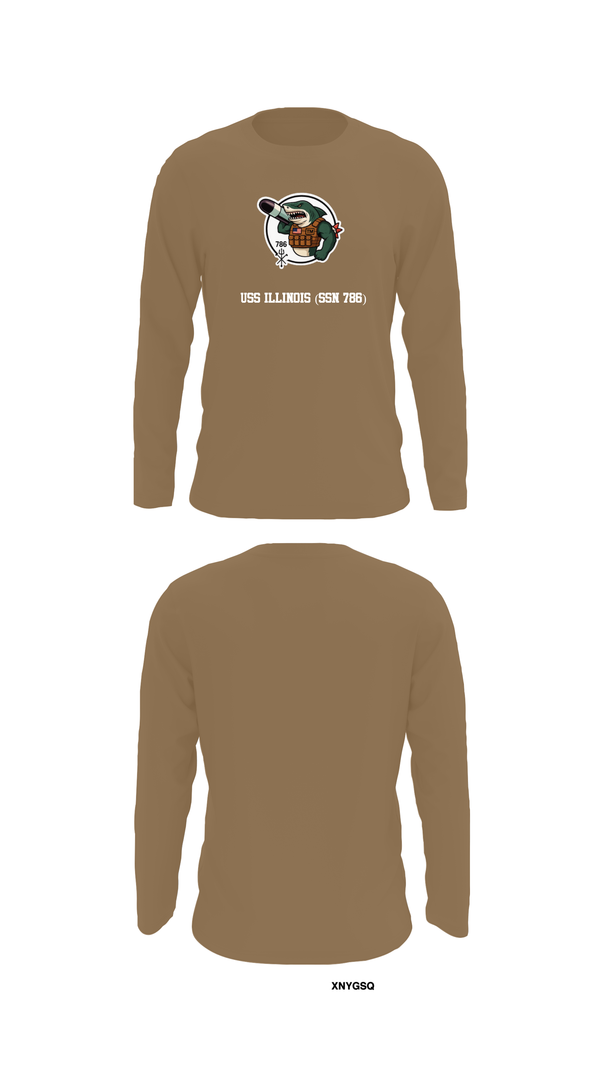 Long Sleeve Performance Shirt, USS Illinois (SSN 786), , Teamtime, Team time, sublimation, custom sports apparel, team uniforms, spirit wear, spiritwear, sports uniforms, custom shirts, team store, custom team store, fundraiser sports, apparel fundraiser