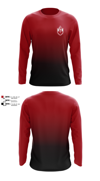 Whittier Crimson Knights 84805386 Long Sleeve Performance Shirt 4
