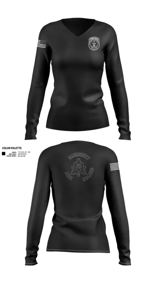 Womens Long Sleeve Vneck Shirt, Emergency Service Unit, Police, Teamtime, Team time, sublimation, custom sports apparel, team uniforms, spirit wear, spiritwear, sports uniforms, custom shirts, team store, custom team store, fundraiser sports, apparel fundraiser
