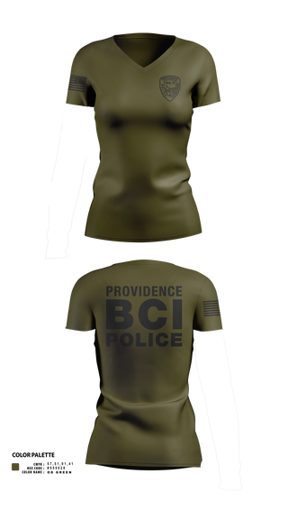 Womens Short Sleeve Vneck Shirt, Providence Police BCI, Police, Teamtime, Team time, sublimation, custom sports apparel, team uniforms, spirit wear, spiritwear, sports uniforms, custom shirts, team store, custom team store, fundraiser sports, apparel fundraiser