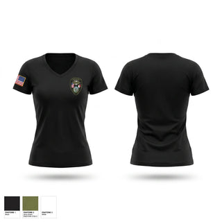 Womens Short Sleeve Vneck Shirt, Fairmont Police Department, Police, Teamtime, Team time, sublimation, custom sports apparel, team uniforms, spirit wear, spiritwear, sports uniforms, custom shirts, team store, custom team store, fundraiser sports, apparel fundraiser