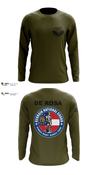 Long Sleeve Performance Shirt, Armis SPRC, National Guard, Teamtime, Team time, sublimation, custom sports apparel, team uniforms, spirit wear, spiritwear, sports uniforms, custom shirts, team store, custom team store, fundraiser sports, apparel fundraiser